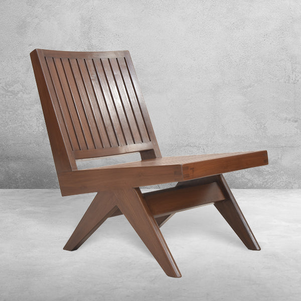 Pierre Jeanneret Slatted Armless Easy Chair PJ/314